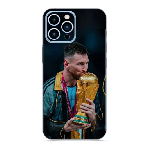 Messi kissing world cup